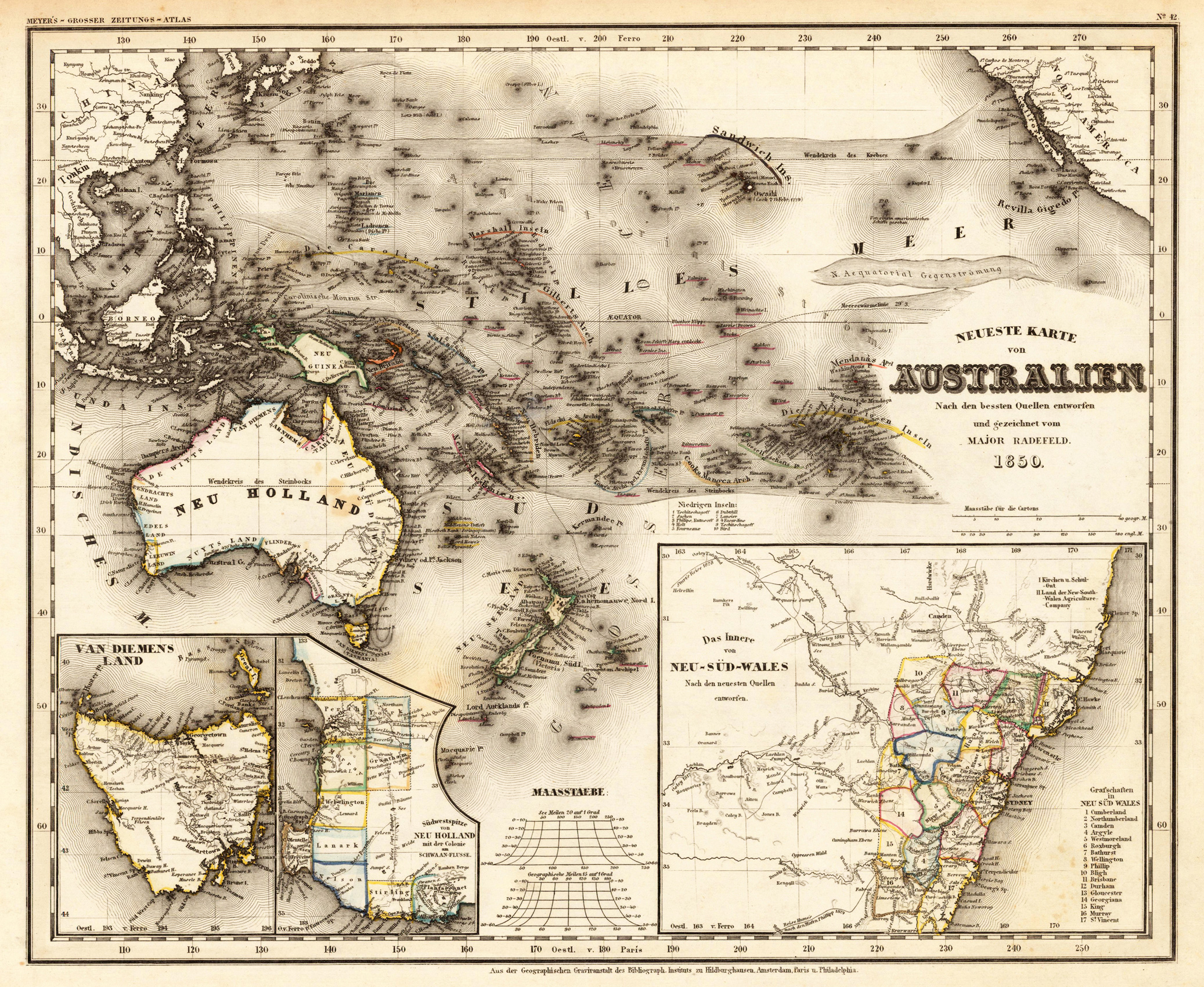 25637 | Radefeld, Major | Neueste Karte von Australien. Nach den