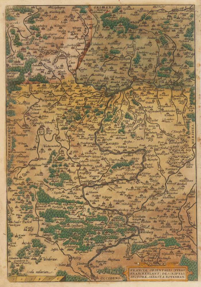 Franconia Bavaria Germany Europe Antique Maps Bergbook