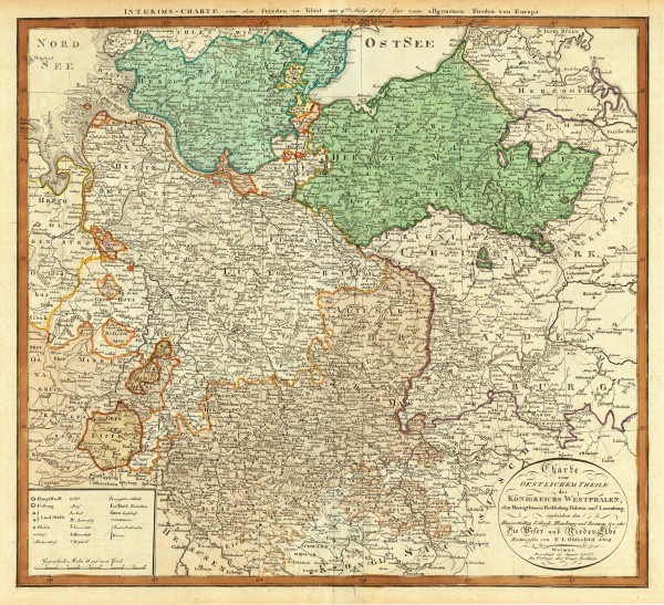 20960 | Güssefeld, F.L. | Charte vom Oestliche Theile des Königreichs ...